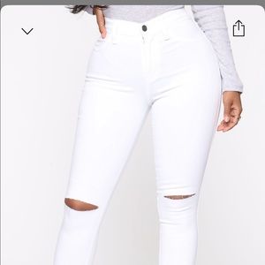 White jeans